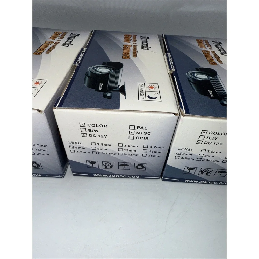 Zmodo Wired Security Cameras TI-051 IR Color Outdoor Bullet Day Night Lot of 3